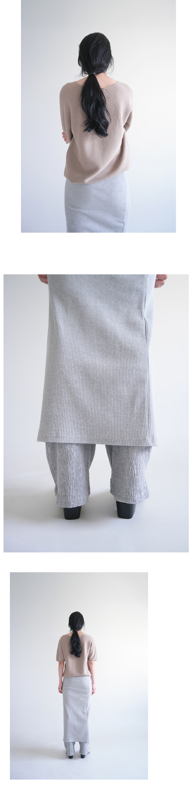 ribbed with wrinkle leggings (3colors) 상세 이미지 9
